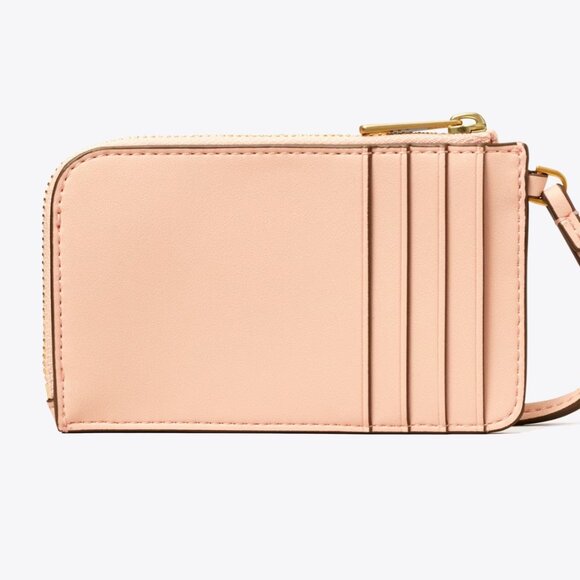 NWT TORY BURCH ELLA BIO ZIP CARD CASE WALLET WRISTLET CLUTCH BLUSH - Picture 3 of 8